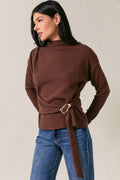 Mock Neck Belted Detail Top - Adult & Kids T-Shirts, Sweatshirts & Hoodies apparel design preview 1