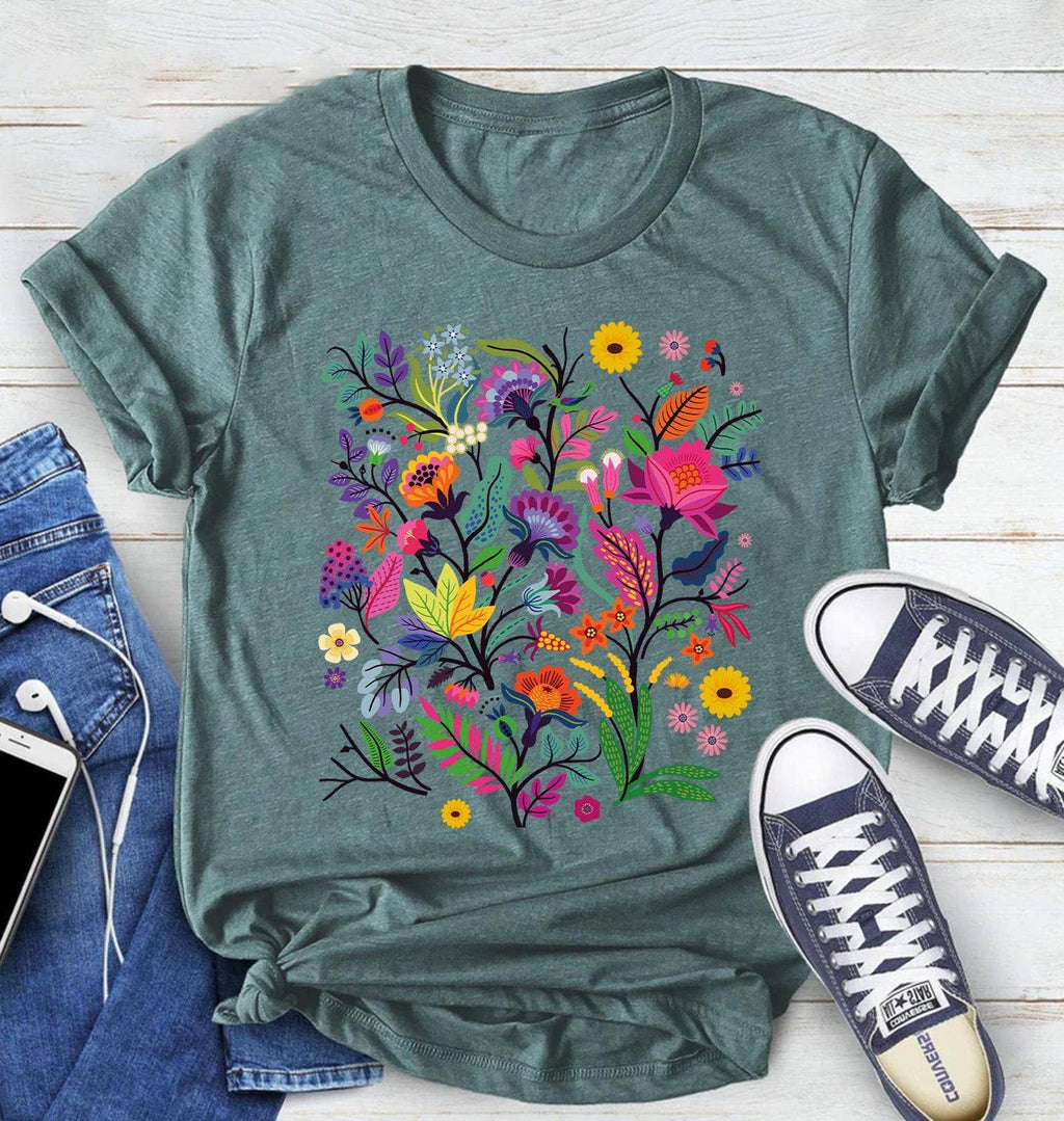 Floral Graphic Colorful Flowers, Casual - Adult & Kids T-Shirts, Sweatshirts & Hoodies apparel design preview 1
