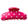 Lulu Mac Hair Clips LM-HR-1001-Hot Pink/White Dot - Adult & Kids T-Shirts, Sweatshirts & Hoodies apparel design preview 1