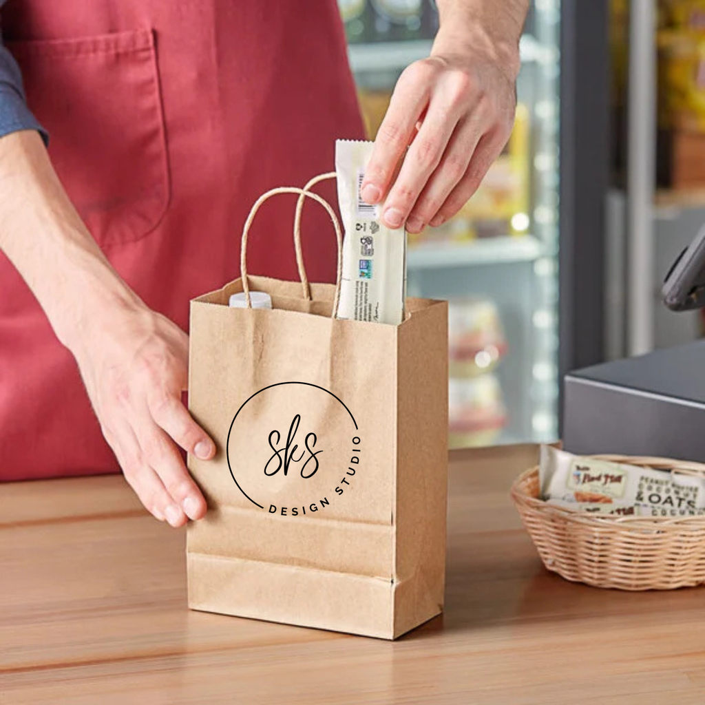 Custom Logo Kraft Paper Bags - Adult & Kids T-Shirts, Sweatshirts & Hoodies apparel design preview 1