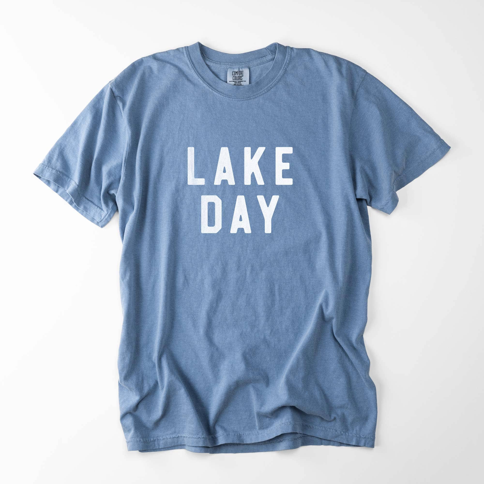 Lake Day Garment Dyed Summer Graphic - Adult & Kids T-Shirts, Sweatshirts & Hoodies apparel design preview 1