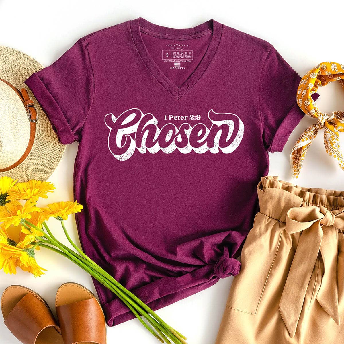 Chosen V-Neck - Adult & Kids T-Shirts, Sweatshirts & Hoodies apparel design preview 1