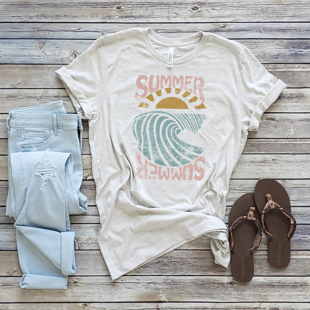 Summer Sunset Beach Sizes XS-2XL - Adult & Kids T-Shirts, Sweatshirts & Hoodies apparel design preview 1