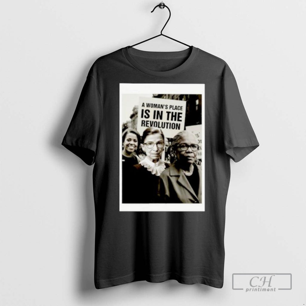 A Womans Place Is In The Revolution Ornaments - Adult & Kids T-Shirts, Sweatshirts & Hoodies apparel design preview 1
