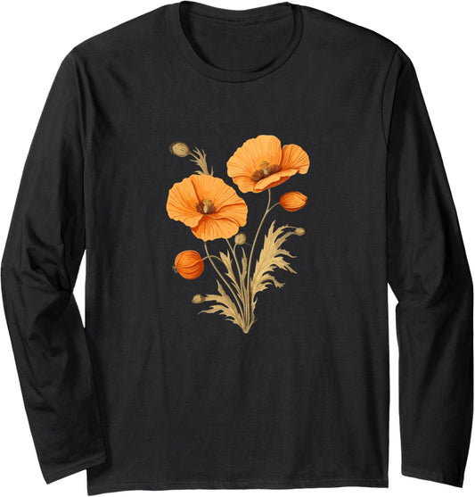California Poppy Flowers Tee Trendy Collection