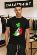 Italian Hand Gesture Holding Green Four Leaf Clover - Adult & Kids T-Shirts, Sweatshirts & Hoodies apparel design preview 1