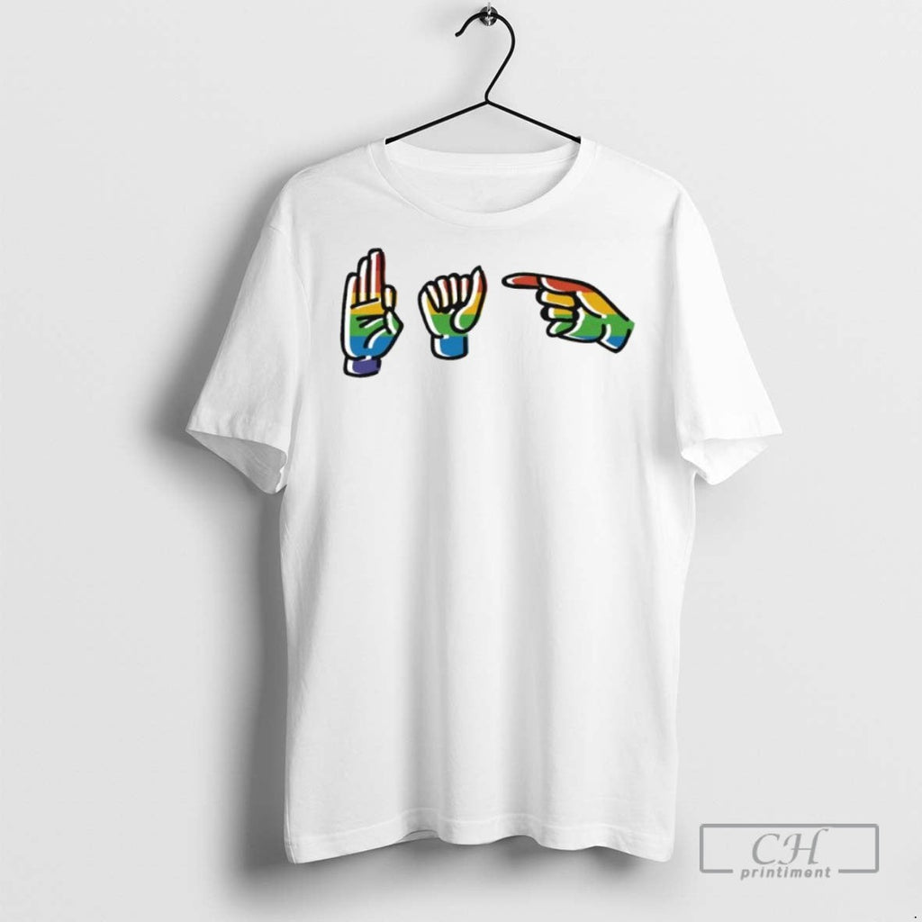 Asl Fag Lgbt Flag Ornaments - Adult & Kids T-Shirts, Sweatshirts & Hoodies apparel design preview 1
