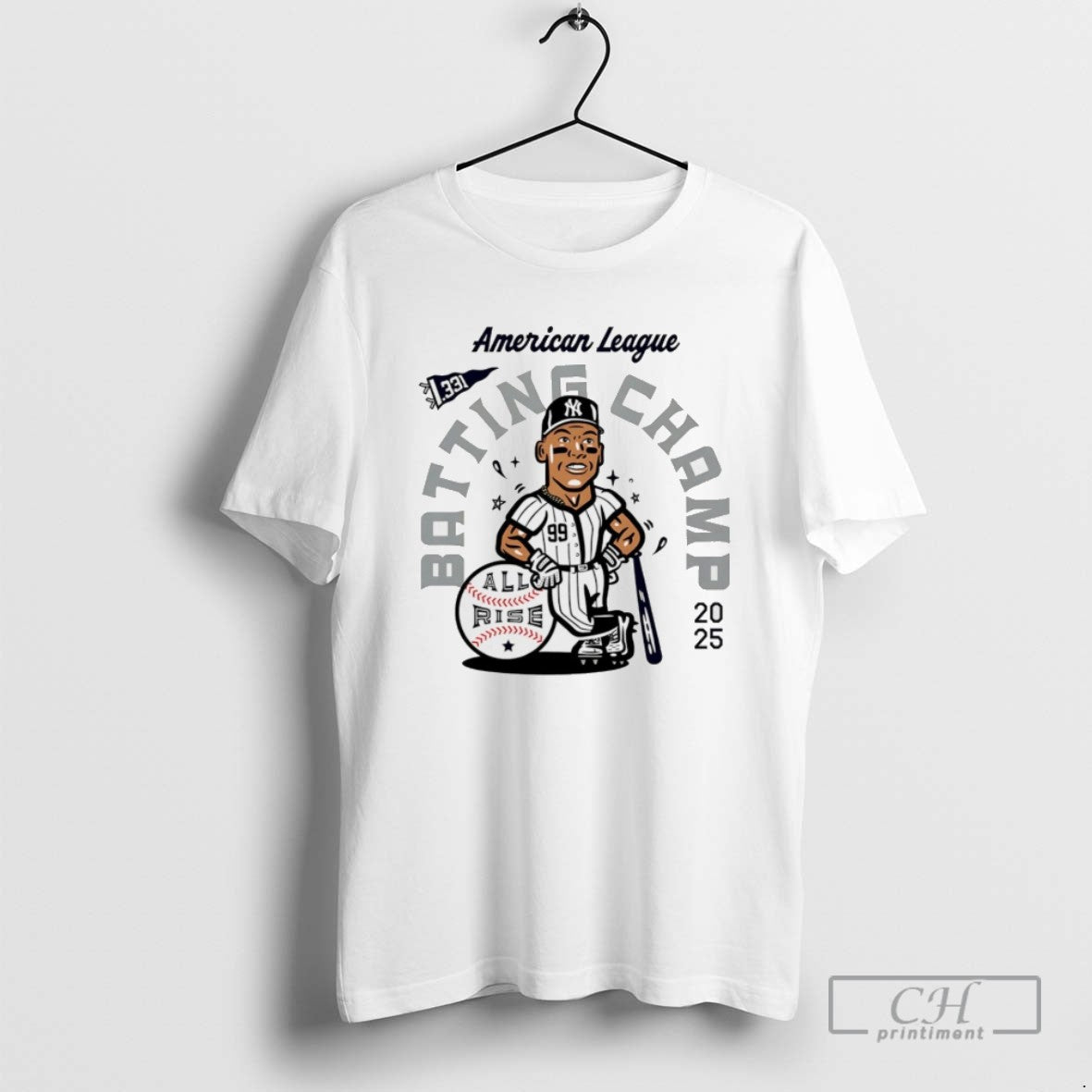 Aaron Judge Ny Yankees American League Batting Champ - Adult & Kids T-Shirts, Sweatshirts & Hoodies apparel design preview 1
