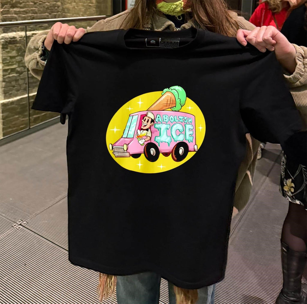 Abolish Ice Cream Truck Molotov Cocktail Man - Adult & Kids T-Shirts, Sweatshirts & Hoodies apparel design preview 2
