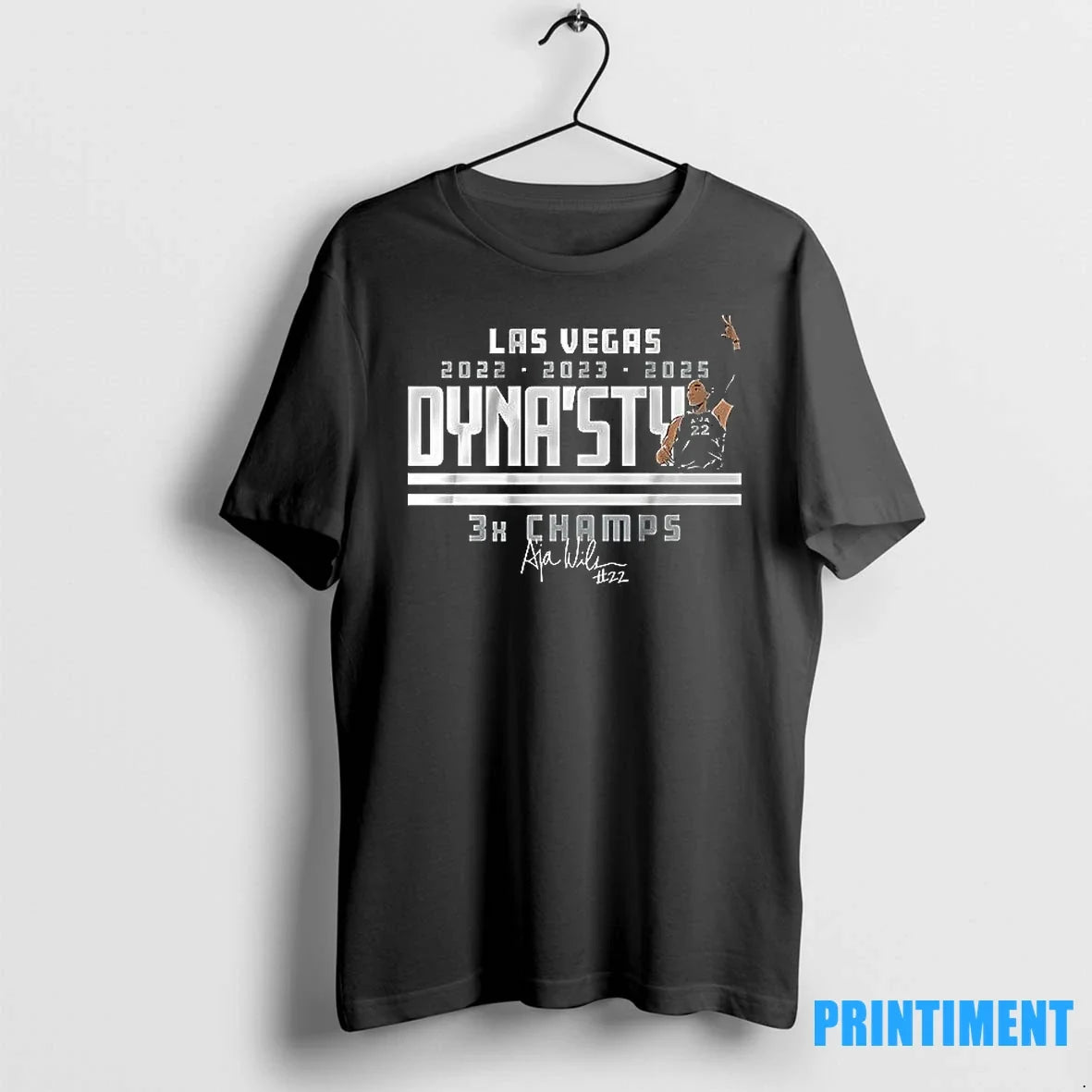 Aja Wilson Dynasty 3x Champs Sweater - Adult & Kids T-Shirts, Sweatshirts & Hoodies apparel design preview 1