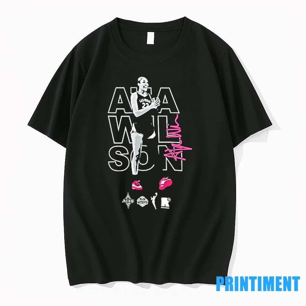 Aja Wilson Las Vegas Aces Basketball Wnba 2025 - Adult & Kids T-Shirts, Sweatshirts & Hoodies apparel design preview 1