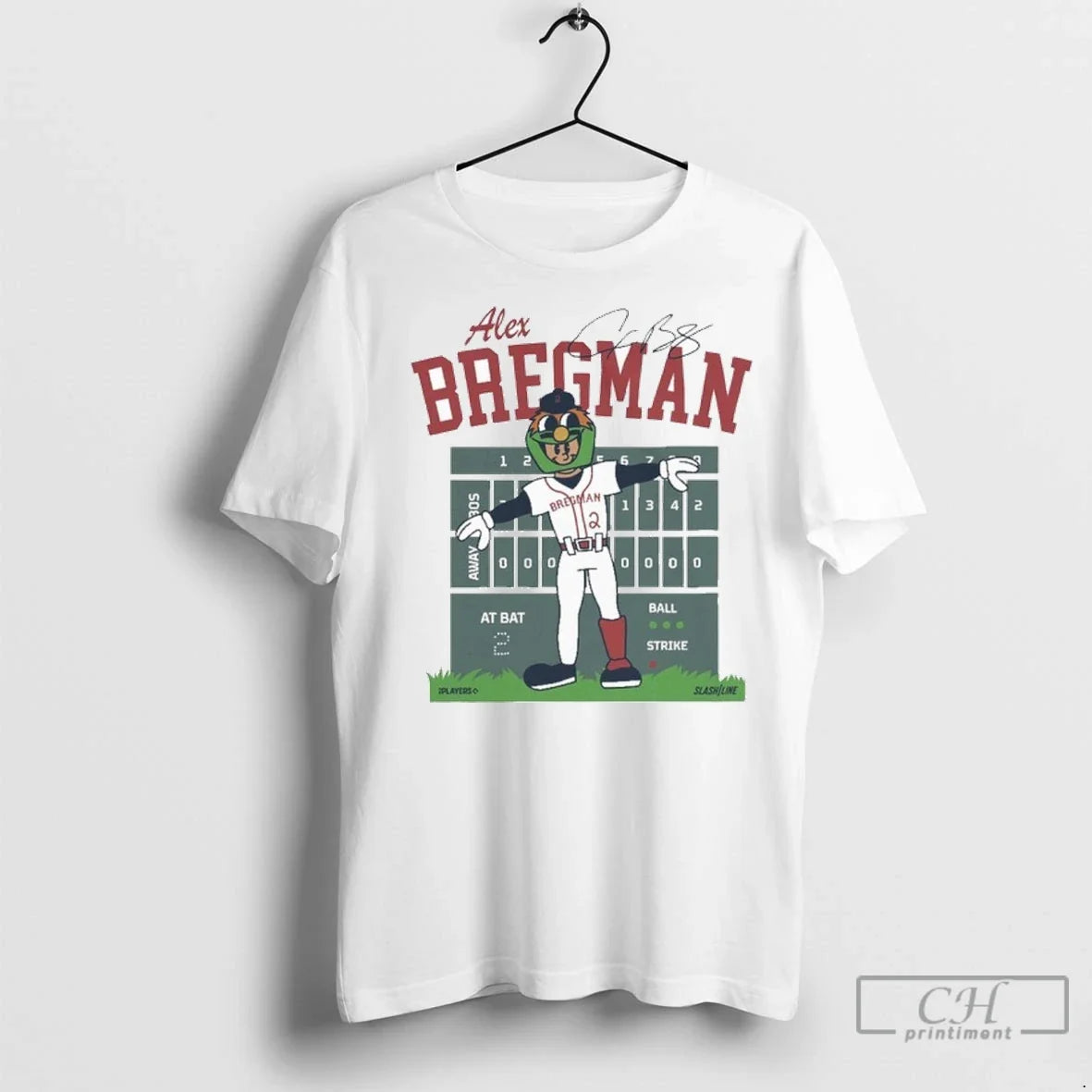 Alex Bregman Boston Red Sox At Bat Ball Strike - Adult & Kids T-Shirts, Sweatshirts & Hoodies apparel design preview 1