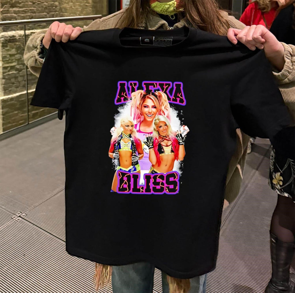 Alexa Bliss Pink and Purple Wrestling Tribute - Adult & Kids T-Shirts, Sweatshirts & Hoodies apparel design preview 2