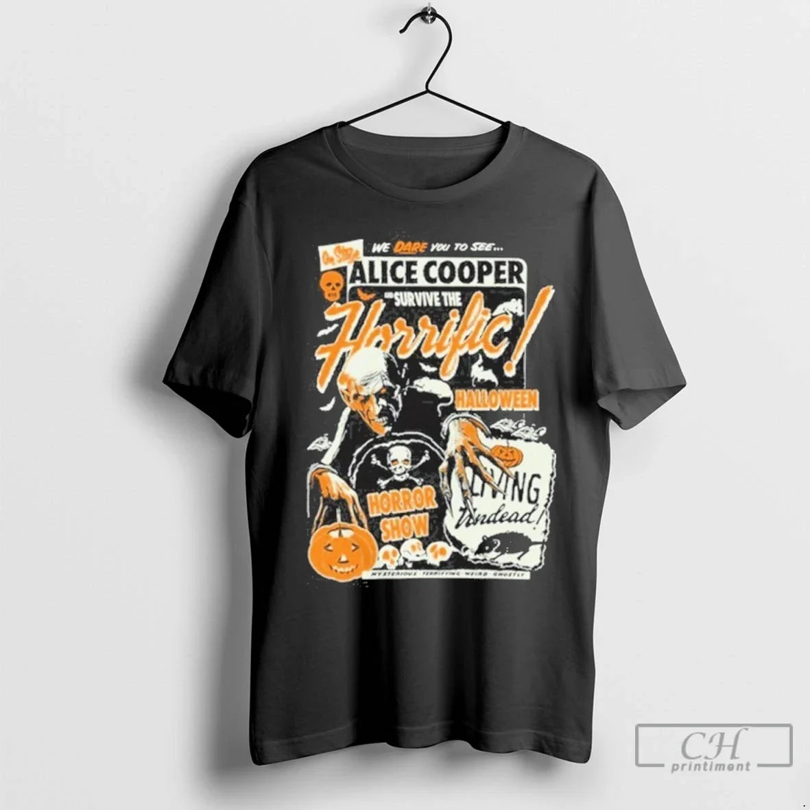 Alice Cooper Horrific Halloween Horror Show 2025 - Adult & Kids T-Shirts, Sweatshirts & Hoodies apparel design preview 1