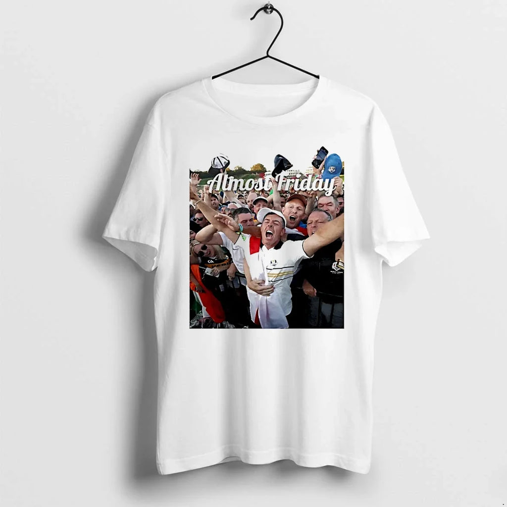 Almost Friday Rory Mcilroy Ryder Cup 2025 Sweater - Adult & Kids T-Shirts, Sweatshirts & Hoodies apparel design preview 1