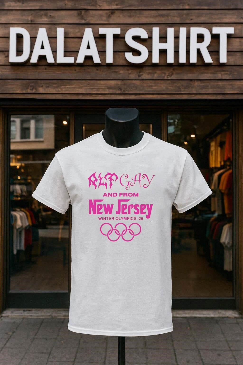 Alt Gay and from New Jersey Winter Olympics 26 - Adult & Kids T-Shirts, Sweatshirts & Hoodies apparel design preview 1