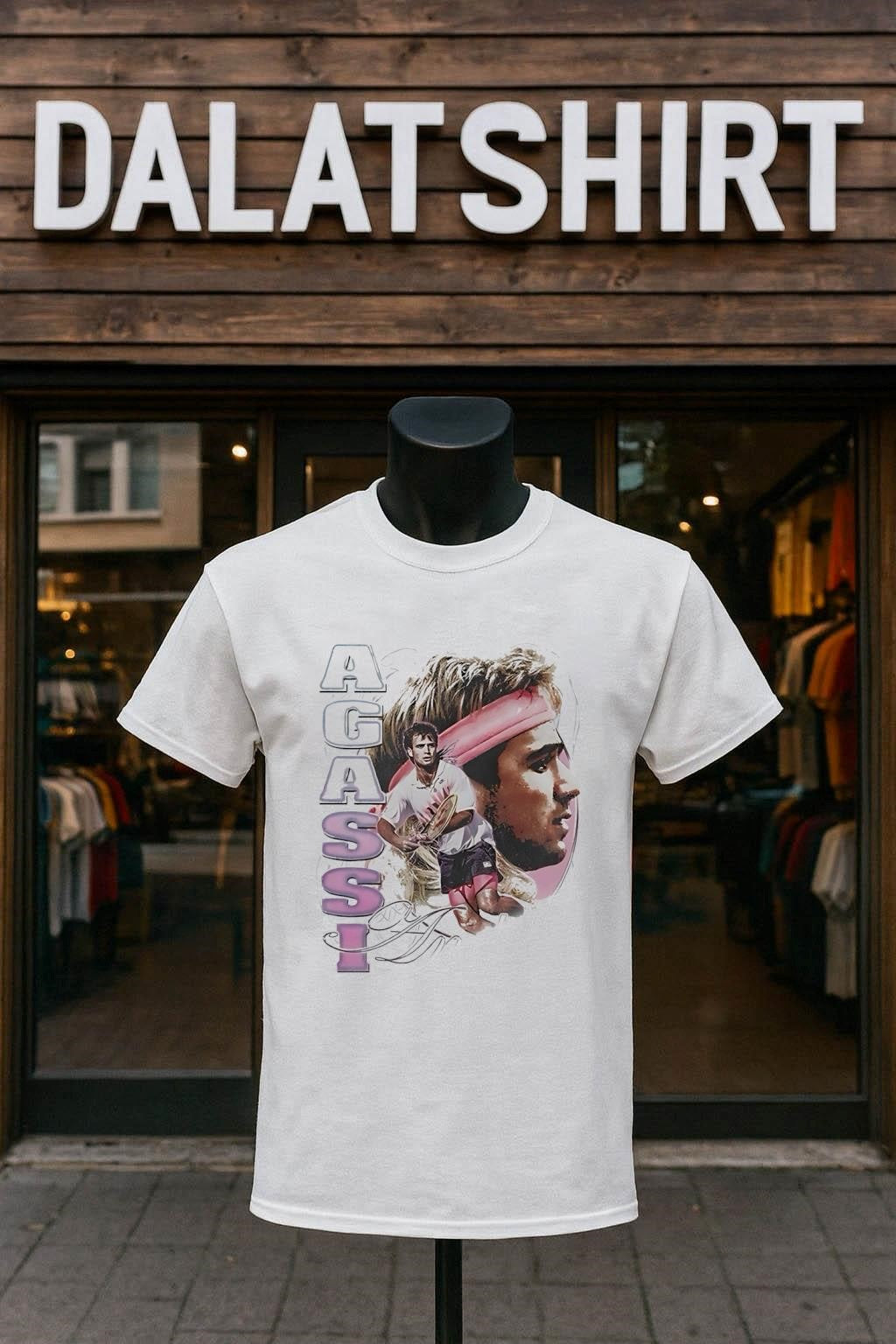 Andre Agassi Vintage 90s Tennis Champion Aesthetics - Adult & Kids T-Shirts, Sweatshirts & Hoodies apparel design preview 1