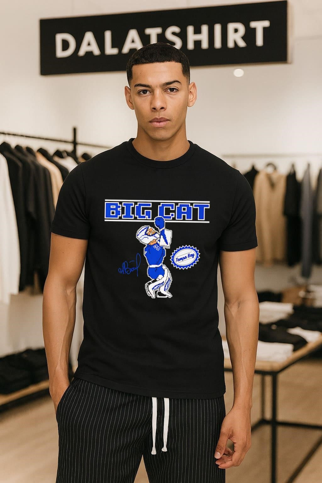 Andrei Vasilevskiy Big Cat Tampa Bay Pixel Goalies - Adult & Kids T-Shirts, Sweatshirts & Hoodies apparel design preview 1