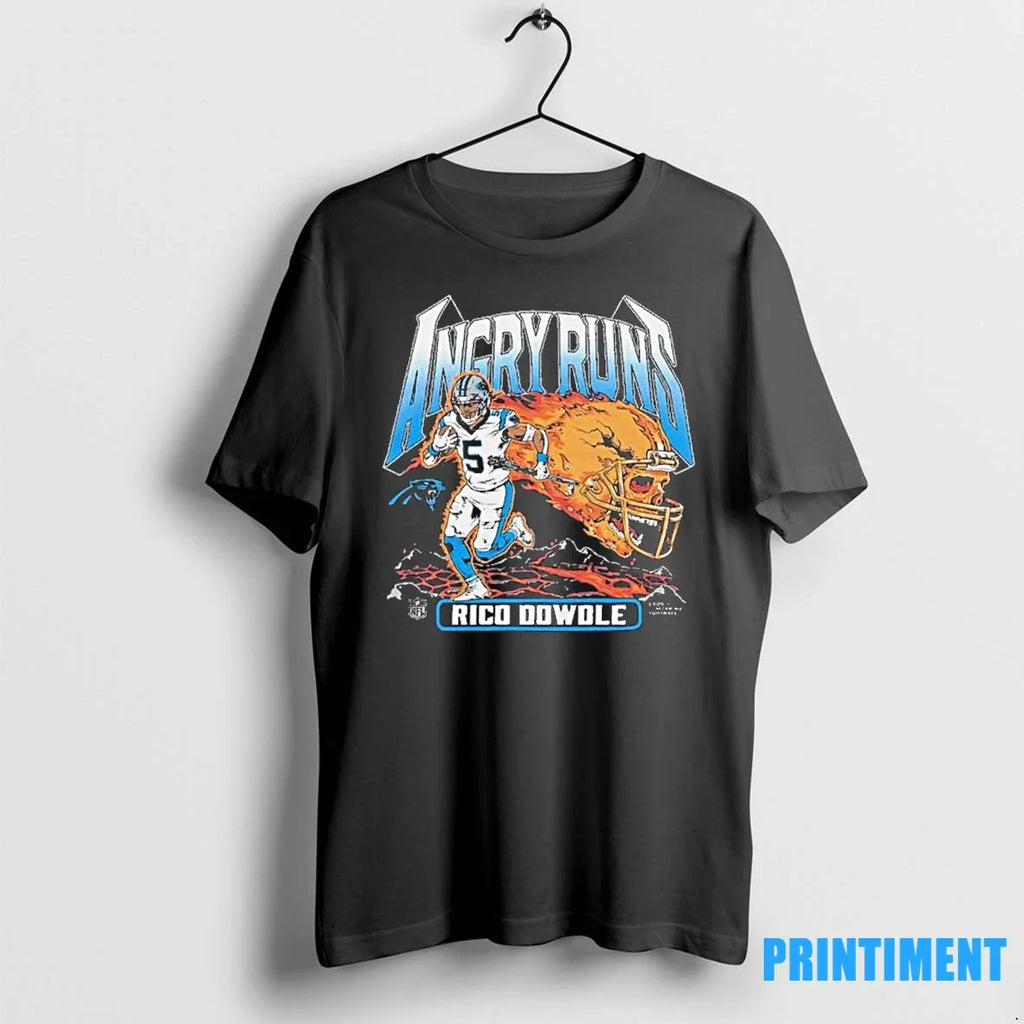 Angry Runs 2025 Panthers Rico Dowdle Sweater - Adult & Kids T-Shirts, Sweatshirts & Hoodies apparel design preview 1