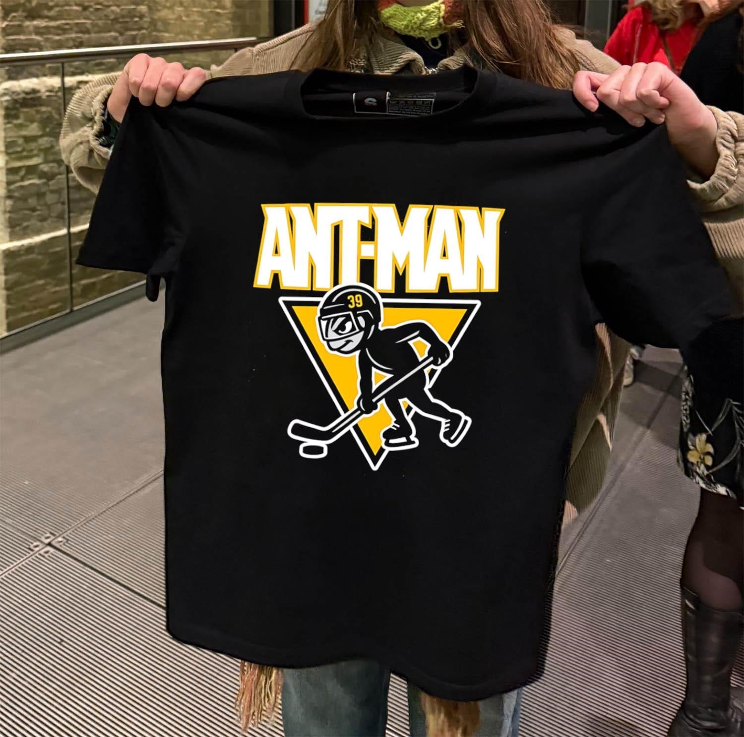 Ant-Man Pittsburgh Penguins Hockey Player Number 39 - Adult & Kids T-Shirts, Sweatshirts & Hoodies apparel design preview 2