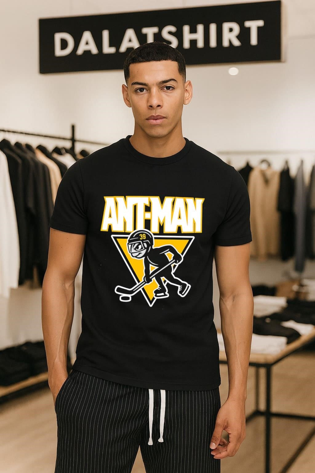 Ant-Man Pittsburgh Penguins Hockey Player Number 39 - Adult & Kids T-Shirts, Sweatshirts & Hoodies apparel design preview 1