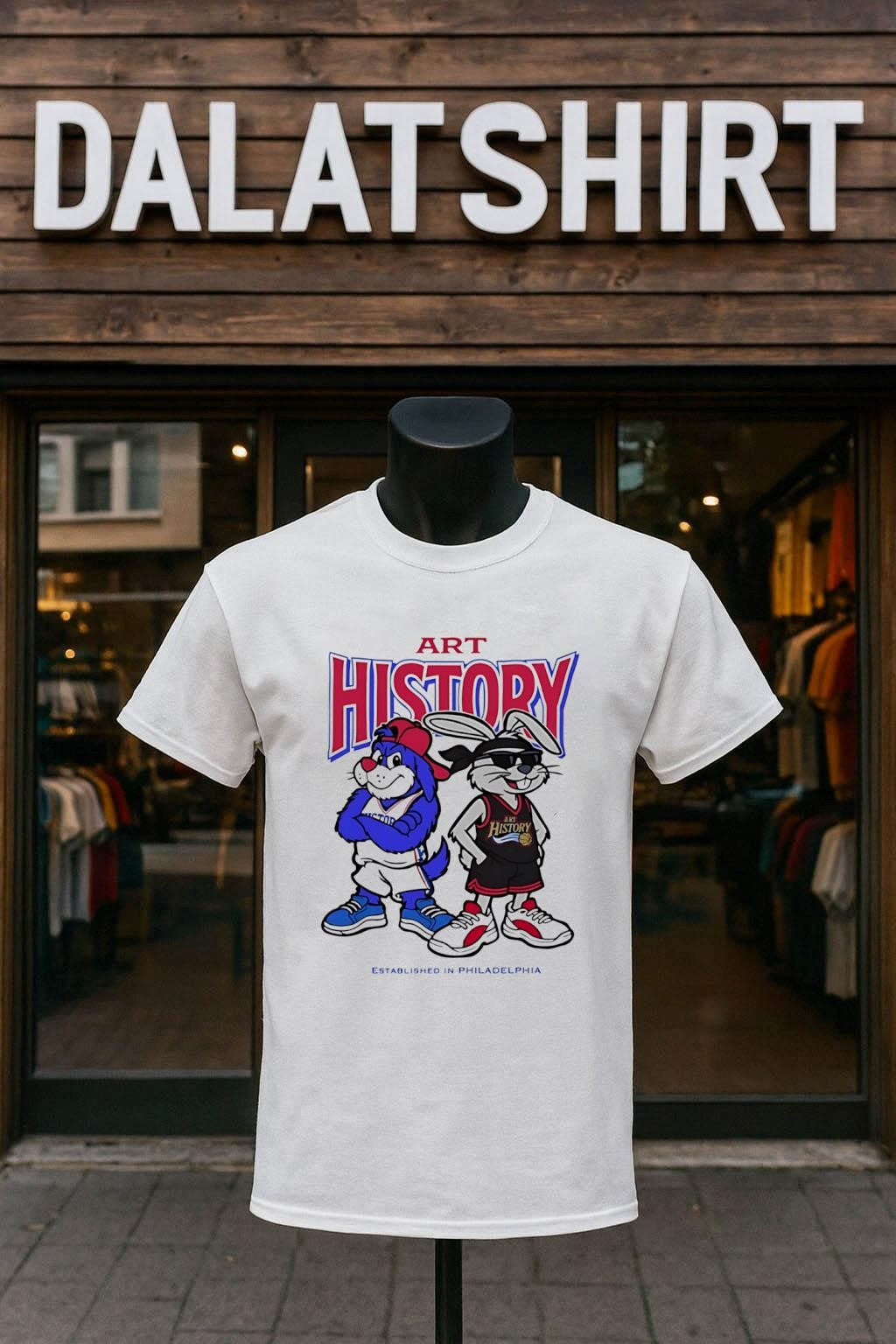 Art History Blue Dog And Grey Rabbit Established In - Adult & Kids T-Shirts, Sweatshirts & Hoodies apparel design preview 1