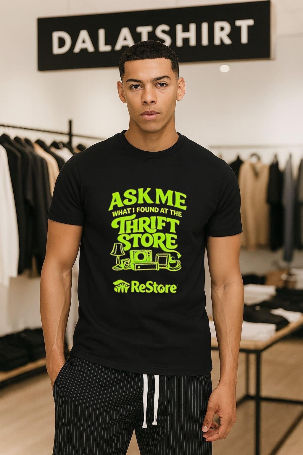 Ask Me What I Found At The Thrift Store ReStore - Adult & Kids T-Shirts, Sweatshirts & Hoodies apparel design preview 1