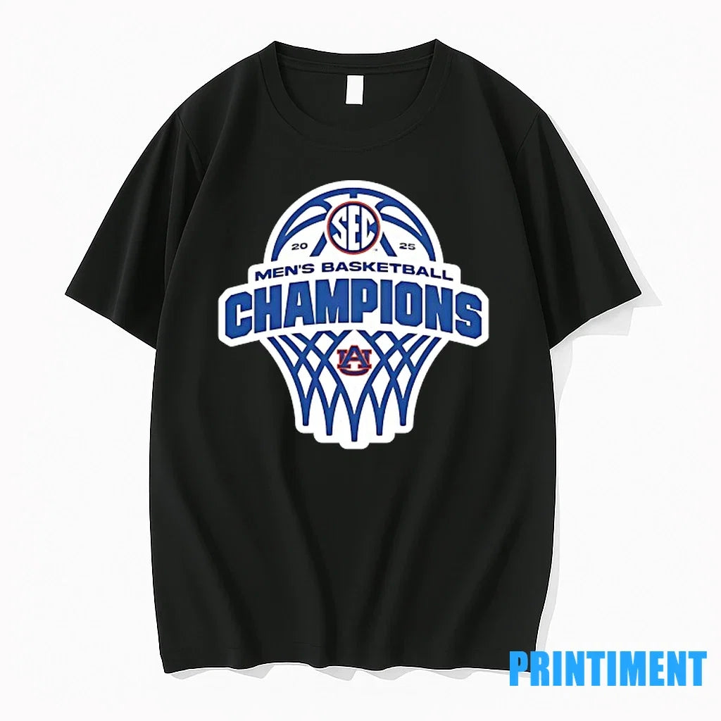 Auburn Tigers Sec Mens Basketball Champions 2025 - Adult & Kids T-Shirts, Sweatshirts & Hoodies apparel design preview 1