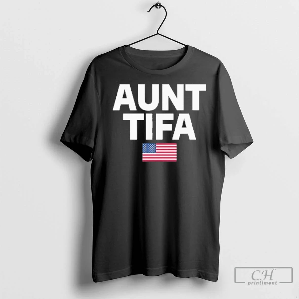 Aunt Tifa American Flag - Adult & Kids T-Shirts, Sweatshirts & Hoodies apparel design preview 1
