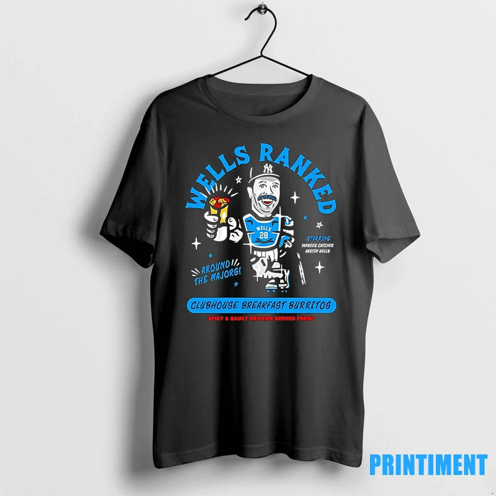Austin Wells New York Yankees Ranked Around The - Adult & Kids T-Shirts, Sweatshirts & Hoodies apparel design preview 1