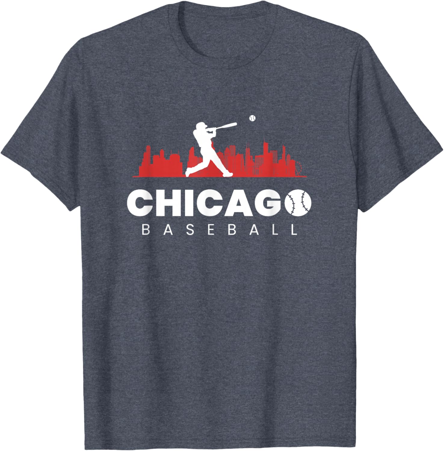 Chicago Baseball Minimalist Baseball Sweatshirt Unique Merch