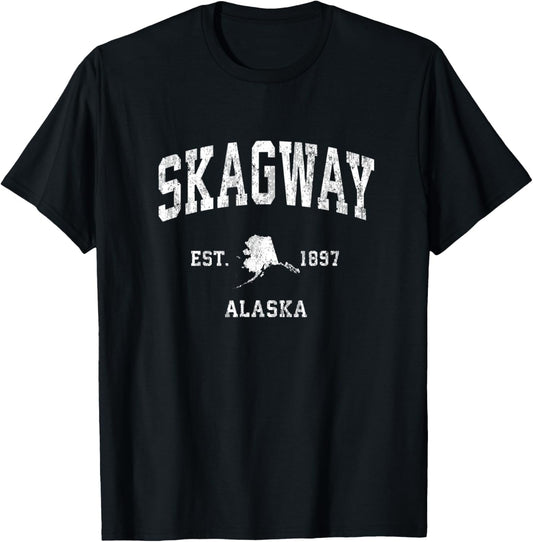 Skagway Alaska Ak Athletic Sports Long Sleeve Vintage Merch