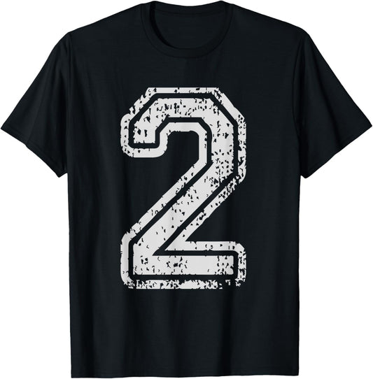 Team Jersey Uniforms Number 2 Two School Sports Birthdays Long Sleeve