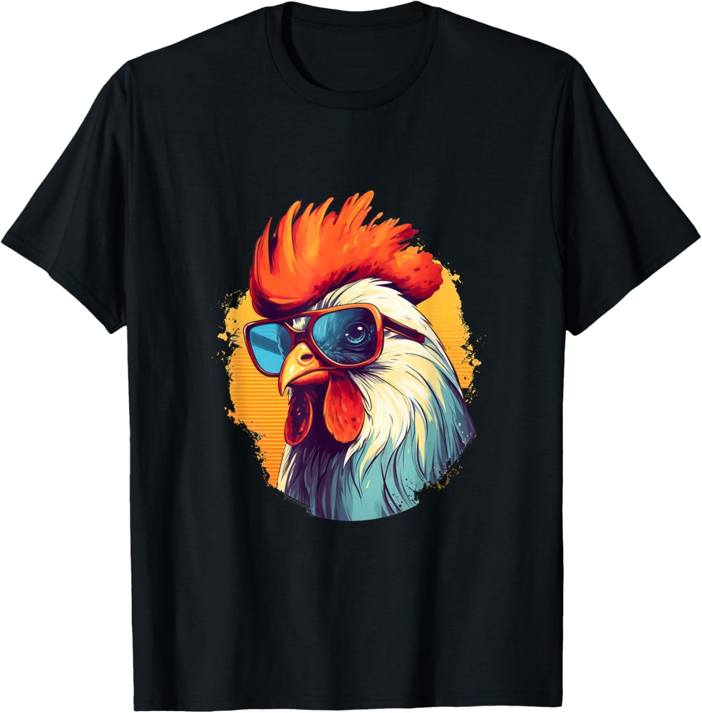 Rooster Chicken Sunglasses TShirt Vintage Outfit