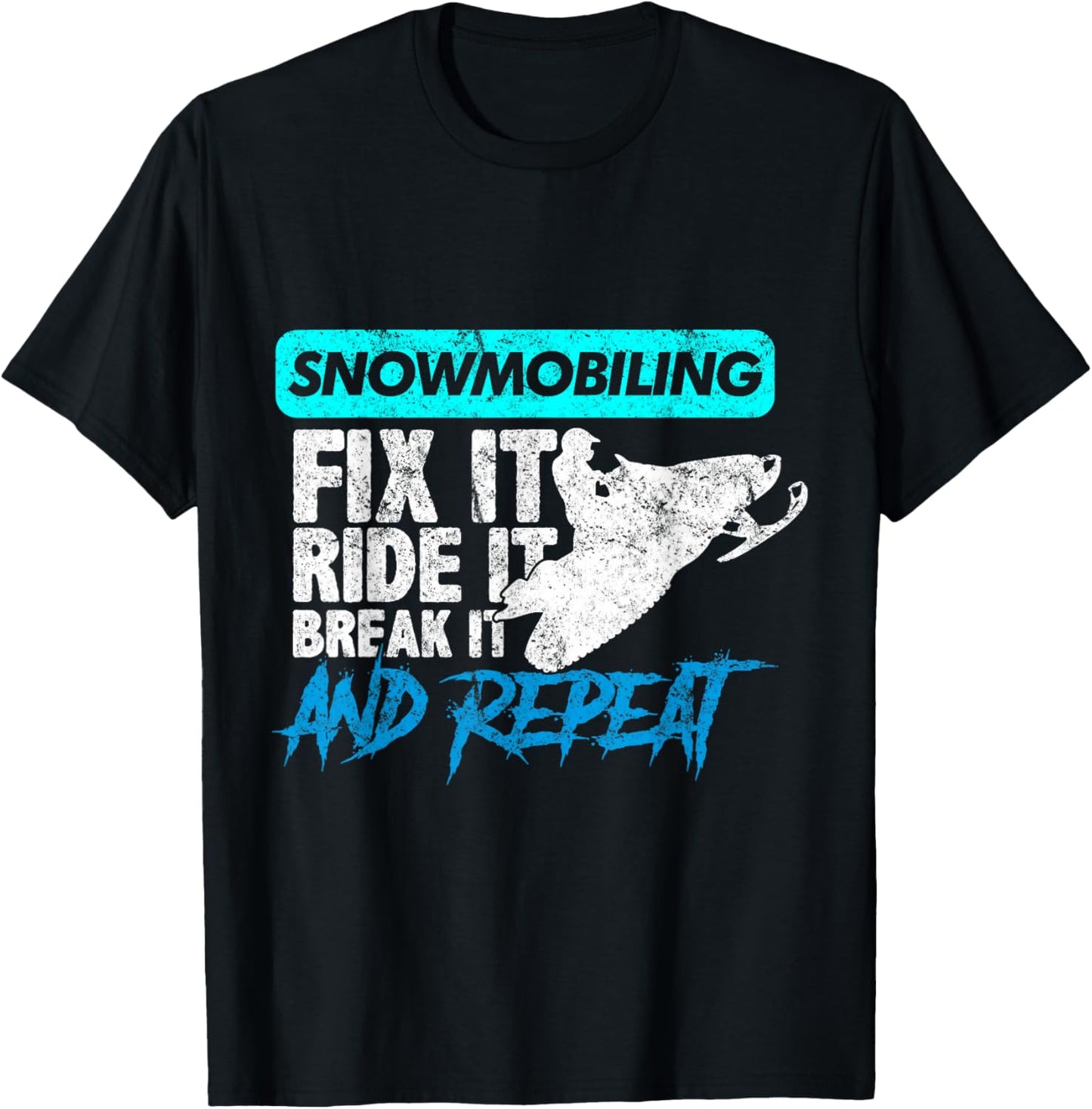 Snowmobile Snowmobiling Gear Fix It Ride It TShirt Retro Collection