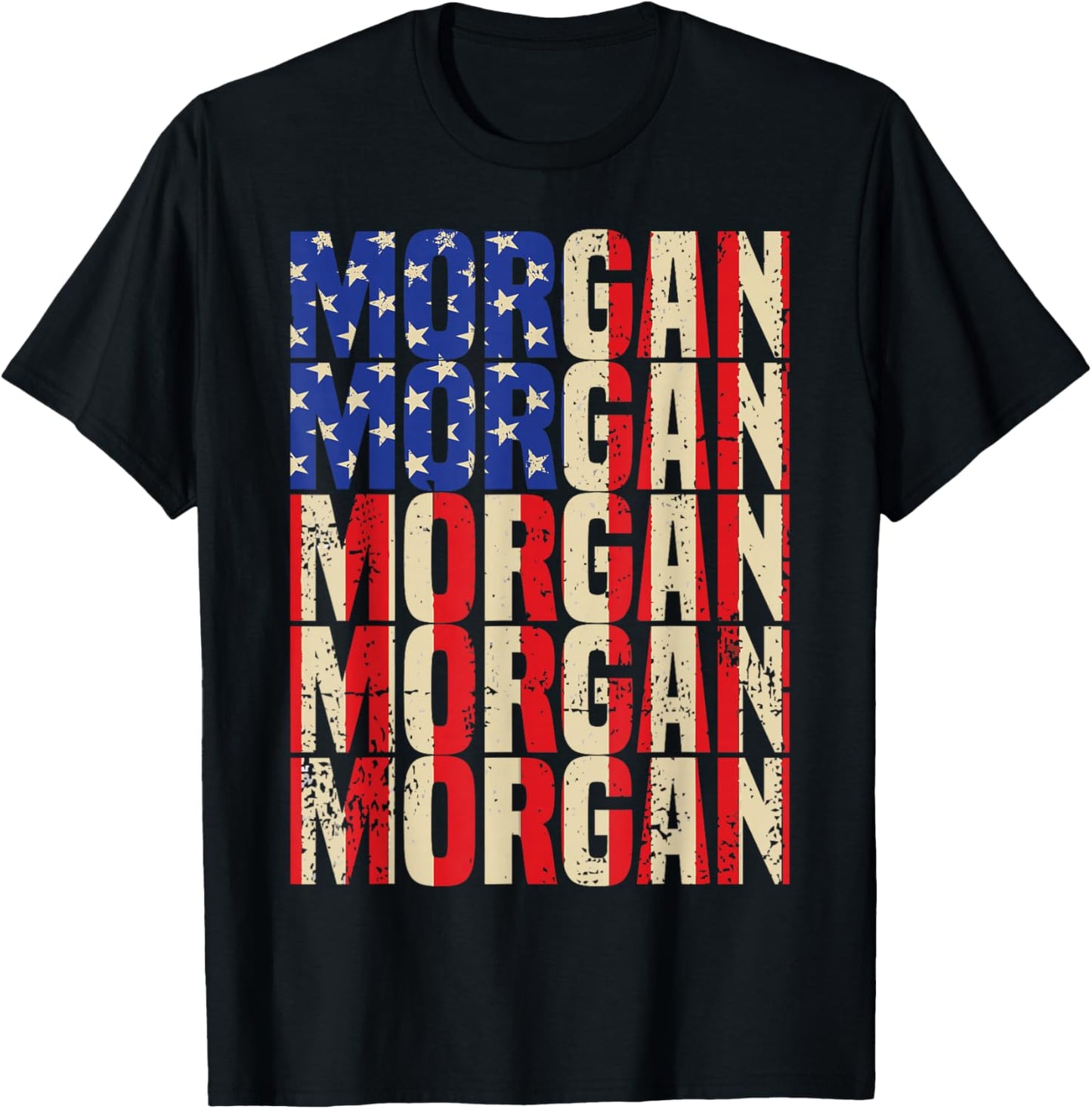 Morgan First Name American Flag Usa Shirt Classic Apparel