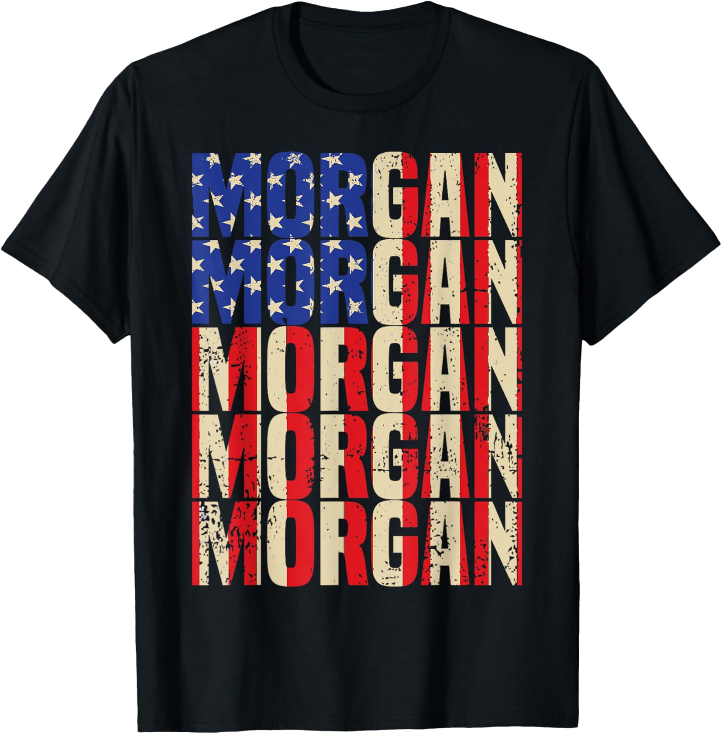 Morgan First Name American Flag Usa Shirt Classic Apparel