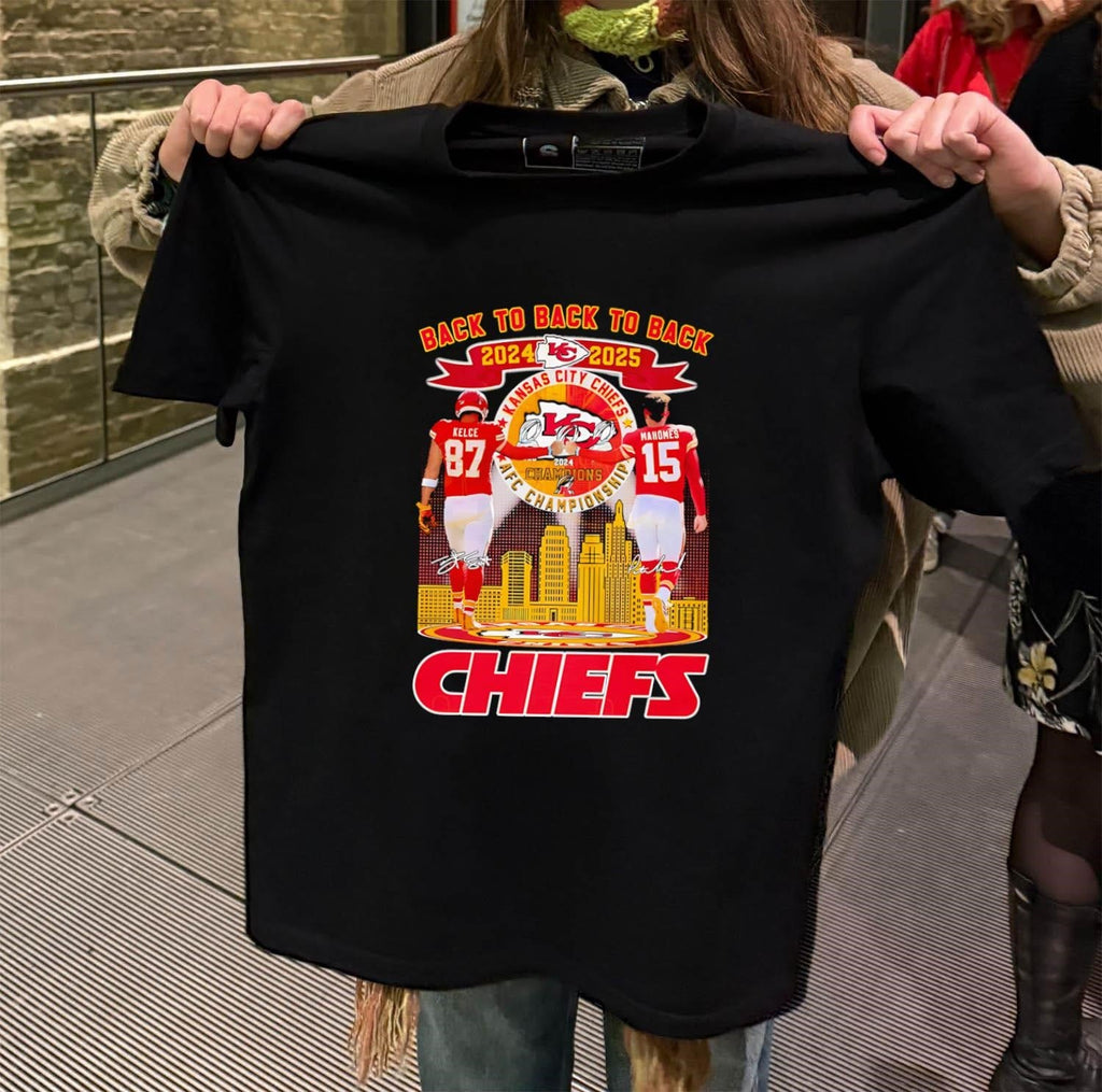 Back To 2024-2025 Kansas City Chiefs Signature - Adult & Kids T-Shirts, Sweatshirts & Hoodies apparel design preview 2