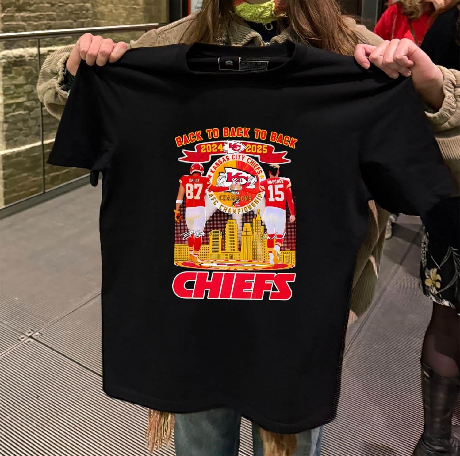 Back To 2024-2025 Kansas City Chiefs Signature - Adult & Kids T-Shirts, Sweatshirts & Hoodies apparel design preview 2