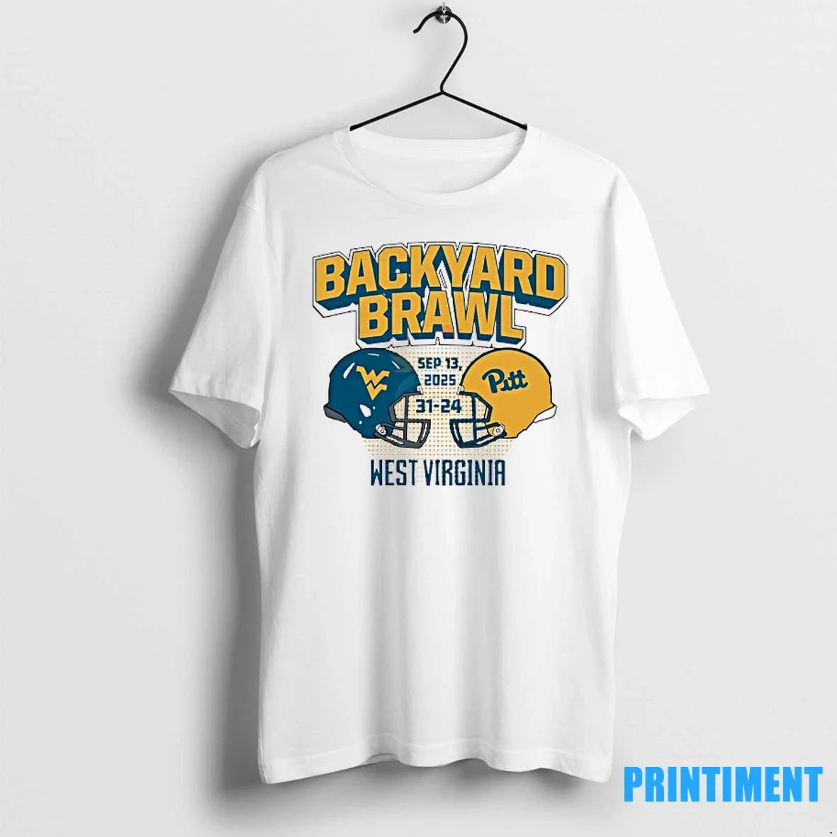 Backyard Brawl West Virginia Vs Pittsburgh Panthers - Adult & Kids T-Shirts, Sweatshirts & Hoodies apparel design preview 1