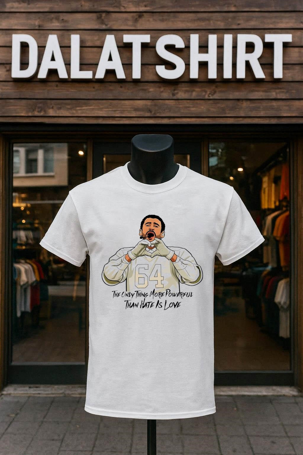 Bad Bunny 64 The Only Thing More Powerful Than Hate - Adult & Kids T-Shirts, Sweatshirts & Hoodies apparel design preview 1