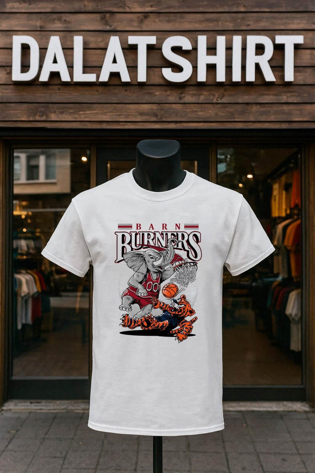 Barn Burners Elephant Basketball Tiger Slam Dunk - Adult & Kids T-Shirts, Sweatshirts & Hoodies apparel design preview 1