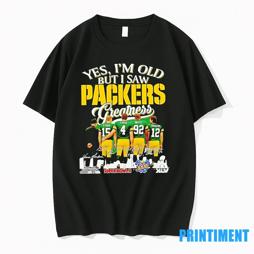 Bart Starr Brett Favre Reggie White Aaron Rodgers Yes - Adult & Kids T-Shirts, Sweatshirts & Hoodies apparel design preview 1
