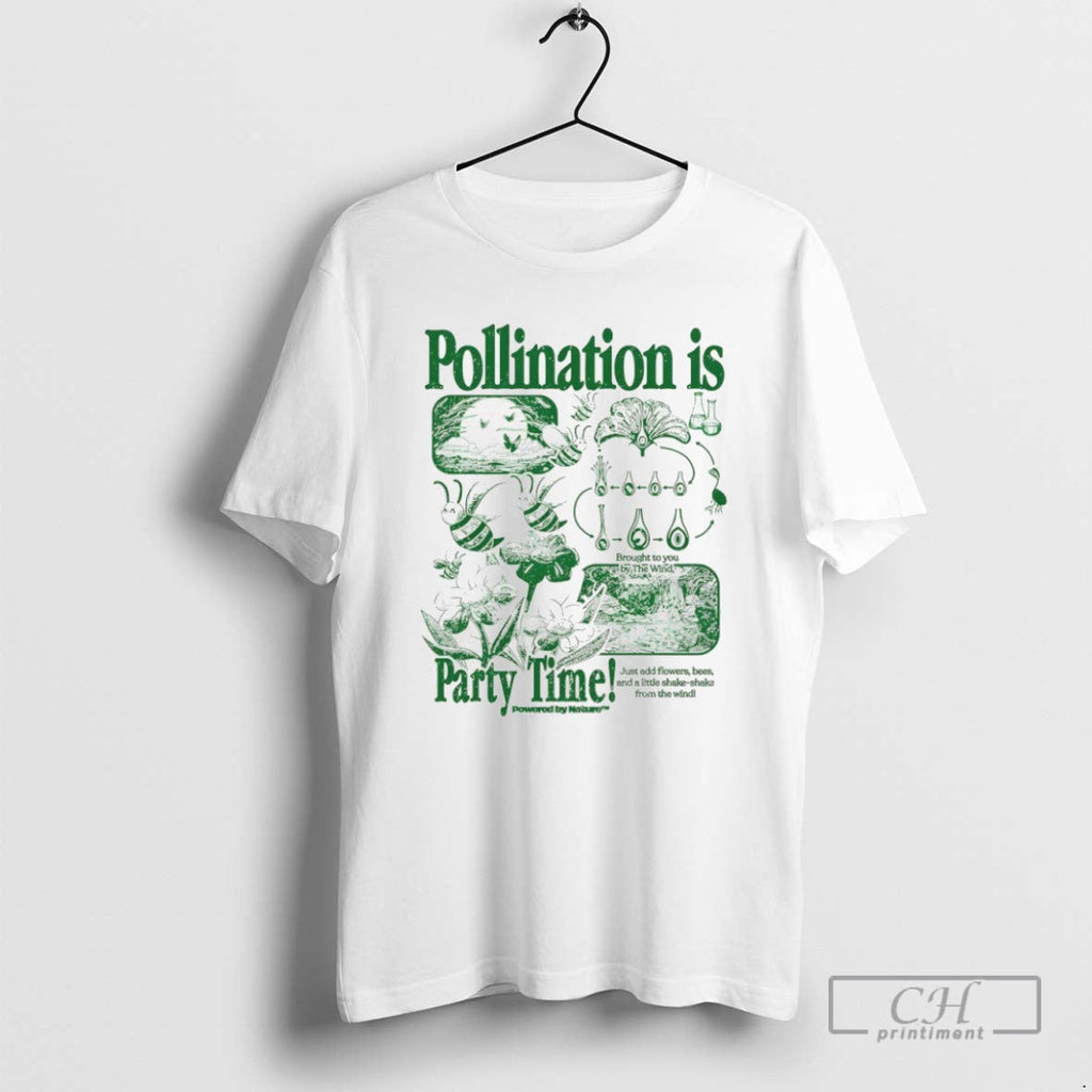 Bee Pollination Is Party Time - Adult & Kids T-Shirts, Sweatshirts & Hoodies apparel design preview 1