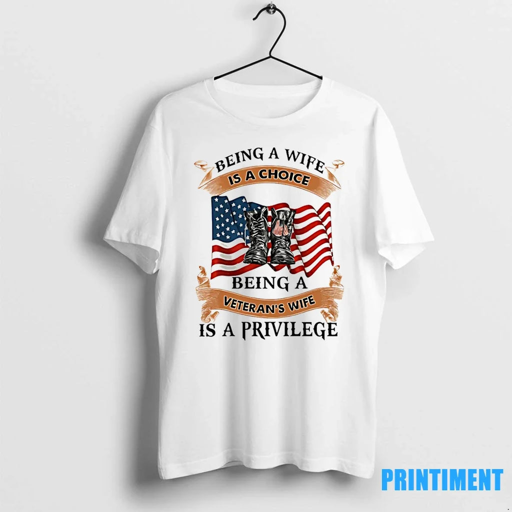 Being A Wife Is Choice Veterans Privilege Sweater - Adult & Kids T-Shirts, Sweatshirts & Hoodies apparel design preview 1