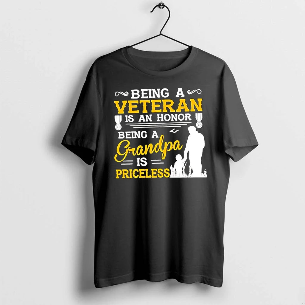 Being A Veteran Is An Honor Granpa Priceless Sweater - Adult & Kids T-Shirts, Sweatshirts & Hoodies apparel design preview 1