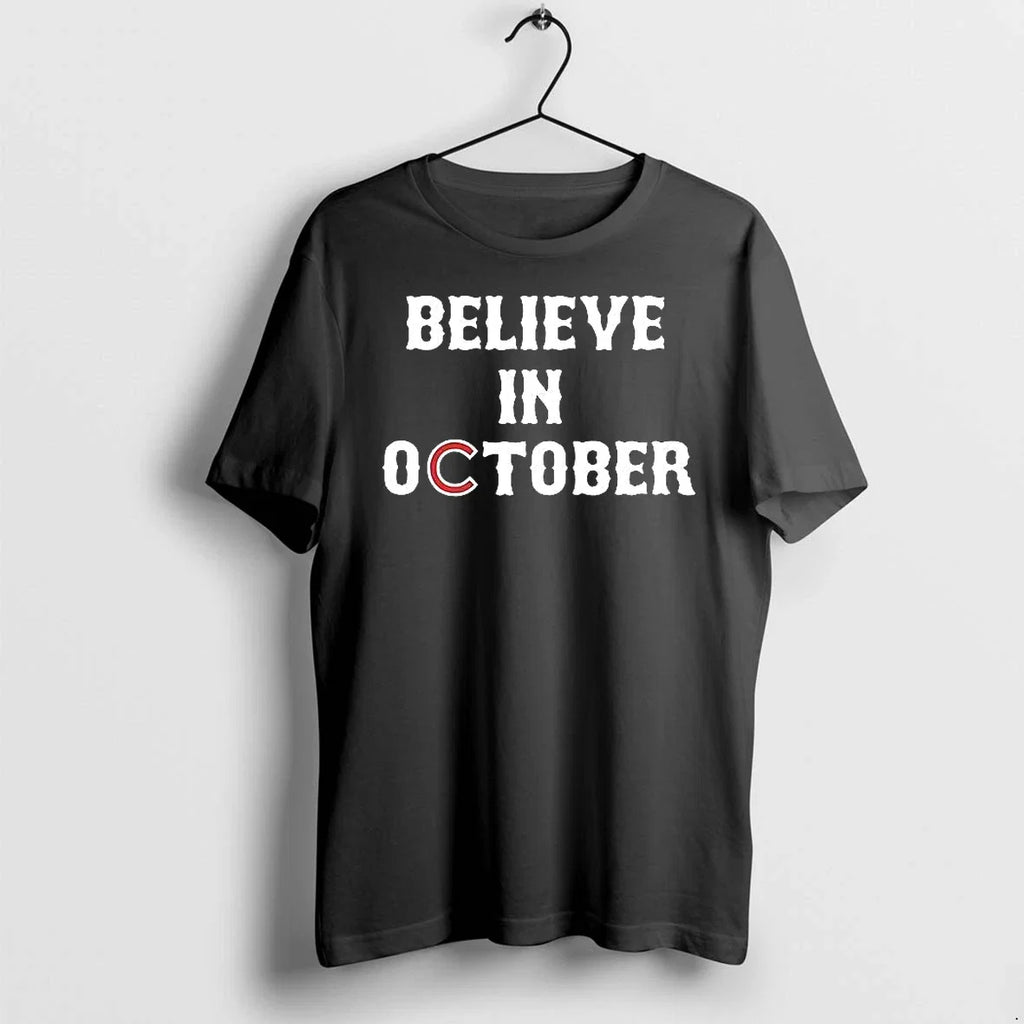 Believe In October Chicago Cubs Sweater - Adult & Kids T-Shirts, Sweatshirts & Hoodies apparel design preview 1