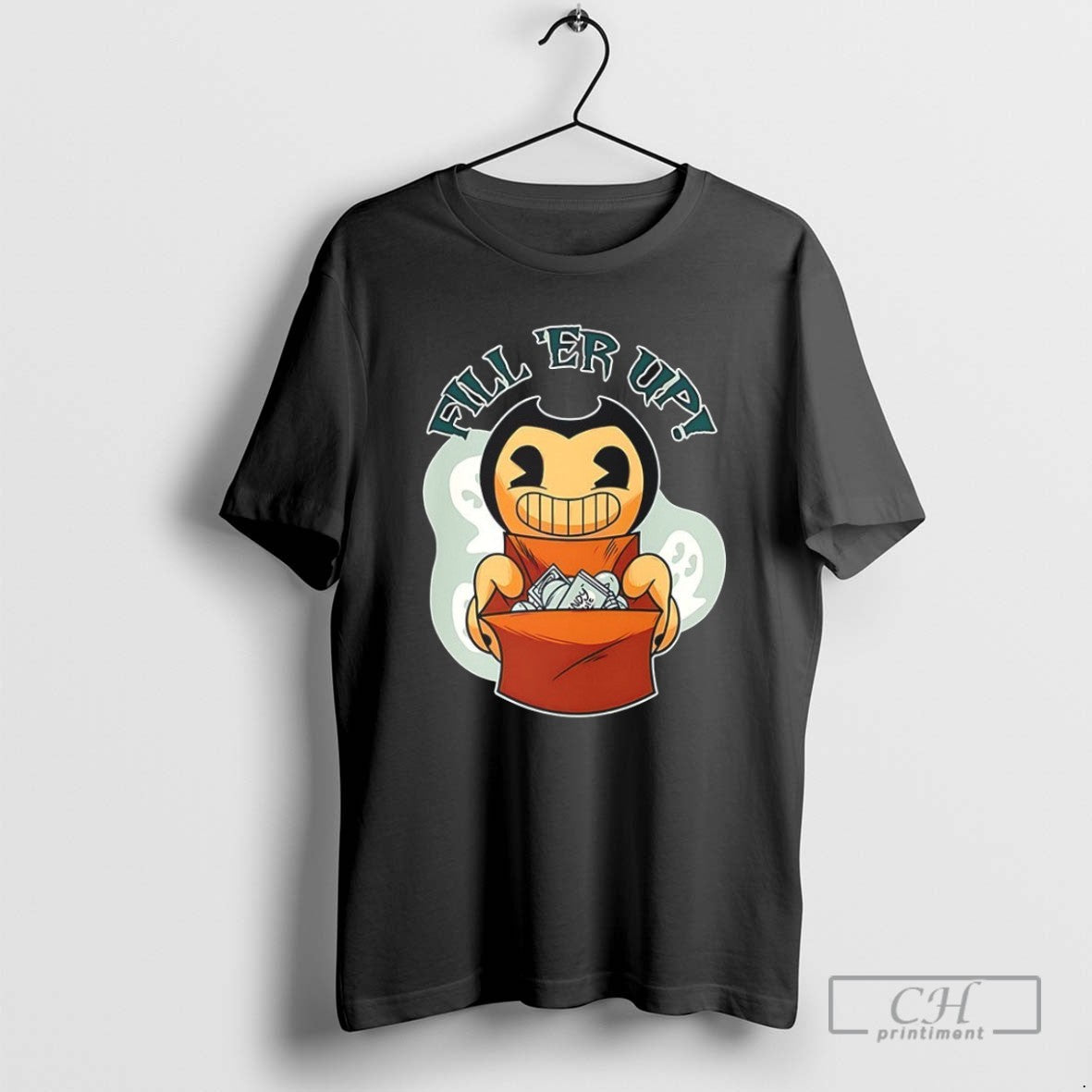 Bendy And The Fill Er Up Halloween - Adult & Kids T-Shirts, Sweatshirts & Hoodies apparel design preview 1