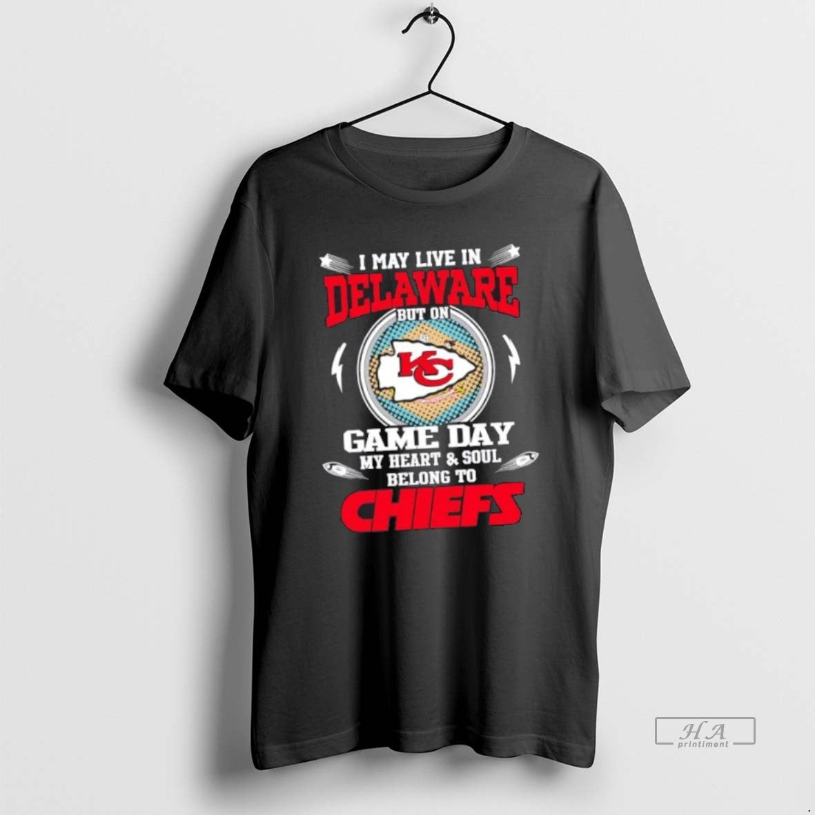 Best Official I May Live In Delaware But On Game Day - Adult & Kids T-Shirts, Sweatshirts & Hoodies apparel design preview 1