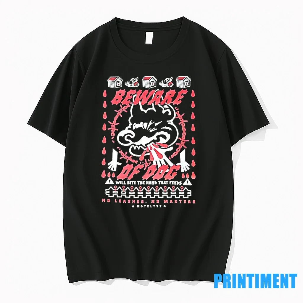 Beware Of Dog Will Bite The Hand That Feeds Sweater - Adult & Kids T-Shirts, Sweatshirts & Hoodies apparel design preview 1